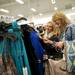 Ann Arbor resident Katie Racanelli and her friend Kate Demonbreun look at dresses at Nordstrom Rack on Tuesday, April 16. AnnArbor.com I Daniel Brenner